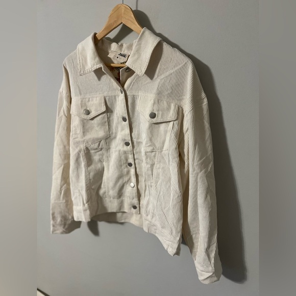 Savanna Jane Embroidered Floral Cream Ivory Corduroy Jacket Medium - Picture 5 of 14